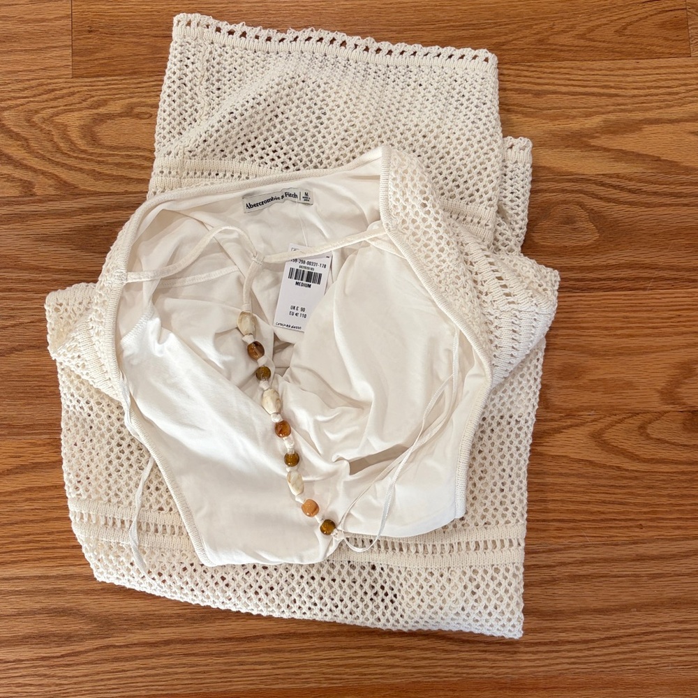 Abercrombie & Fitch Beaded Crochet Style Maxi Dress - Picture 4 of 8
